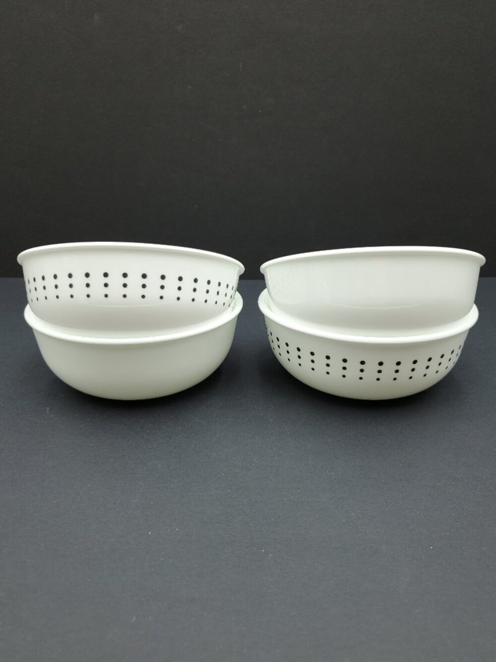 Corelle Bayside Dots Black Cereal Bowls Corning Winter Frost White Soup Bowls